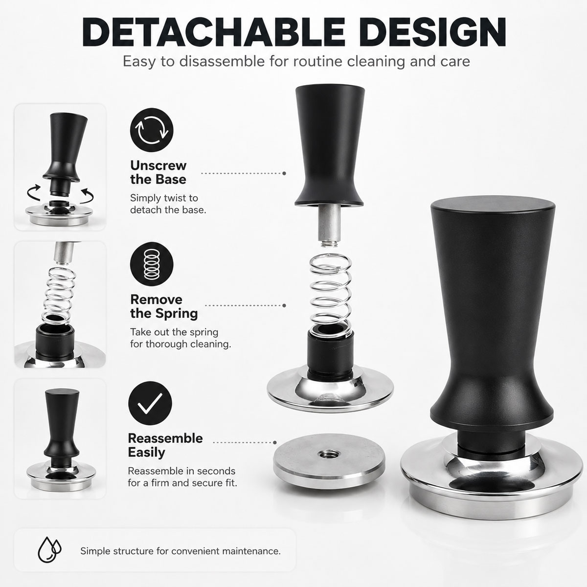 1pcs 51/53/58 mm Coffee Tamper - đánh giá và giá Espresso Tamper Set