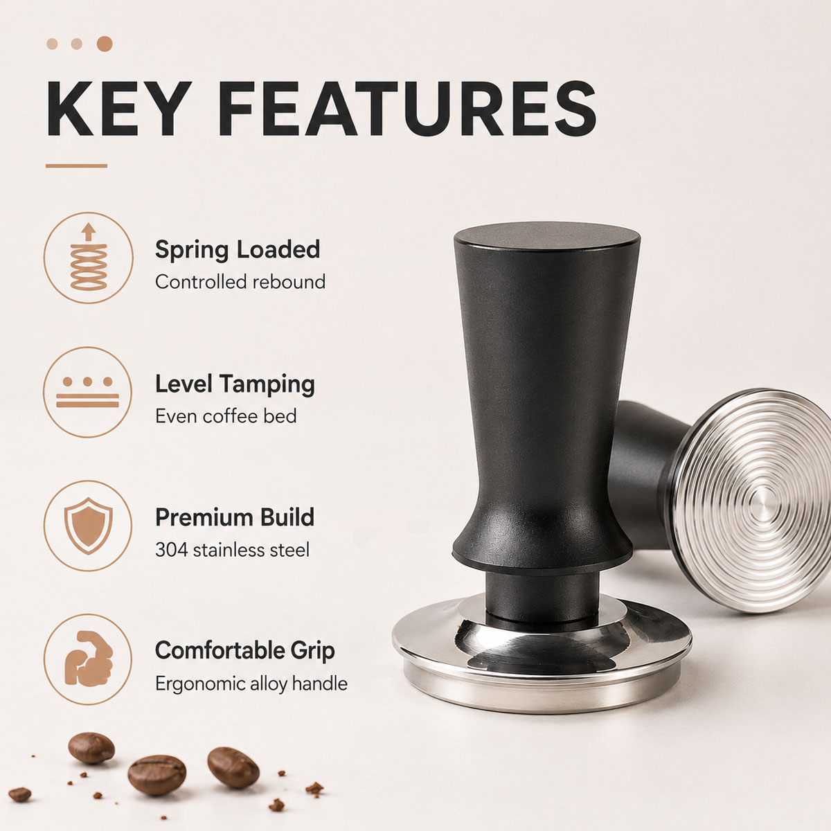 1pcs 51/53/58 mm Coffee Tamper - đánh giá và giá Espresso Tamper Set