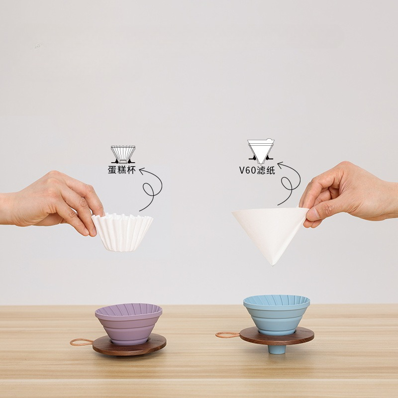 Portable Folding Silicone Coff - đánh giá và giá Coffee Equipment V60