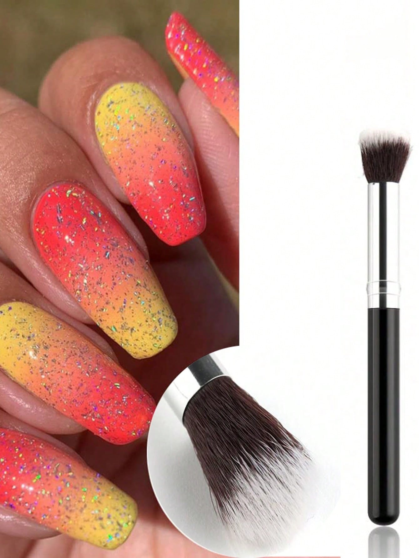 2Pcs Ombre Nail Art Brush Set  - đánh giá và giá Group Head Brush