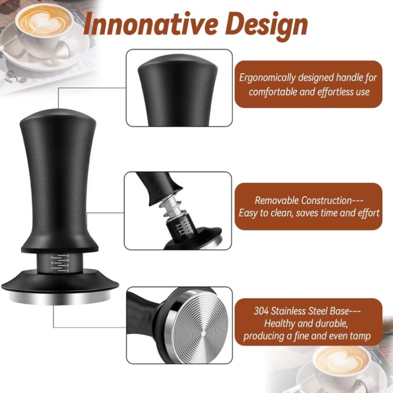 51/ 53/58mm Black Coffee Hand  - đánh giá và giá Espresso Tamper Set