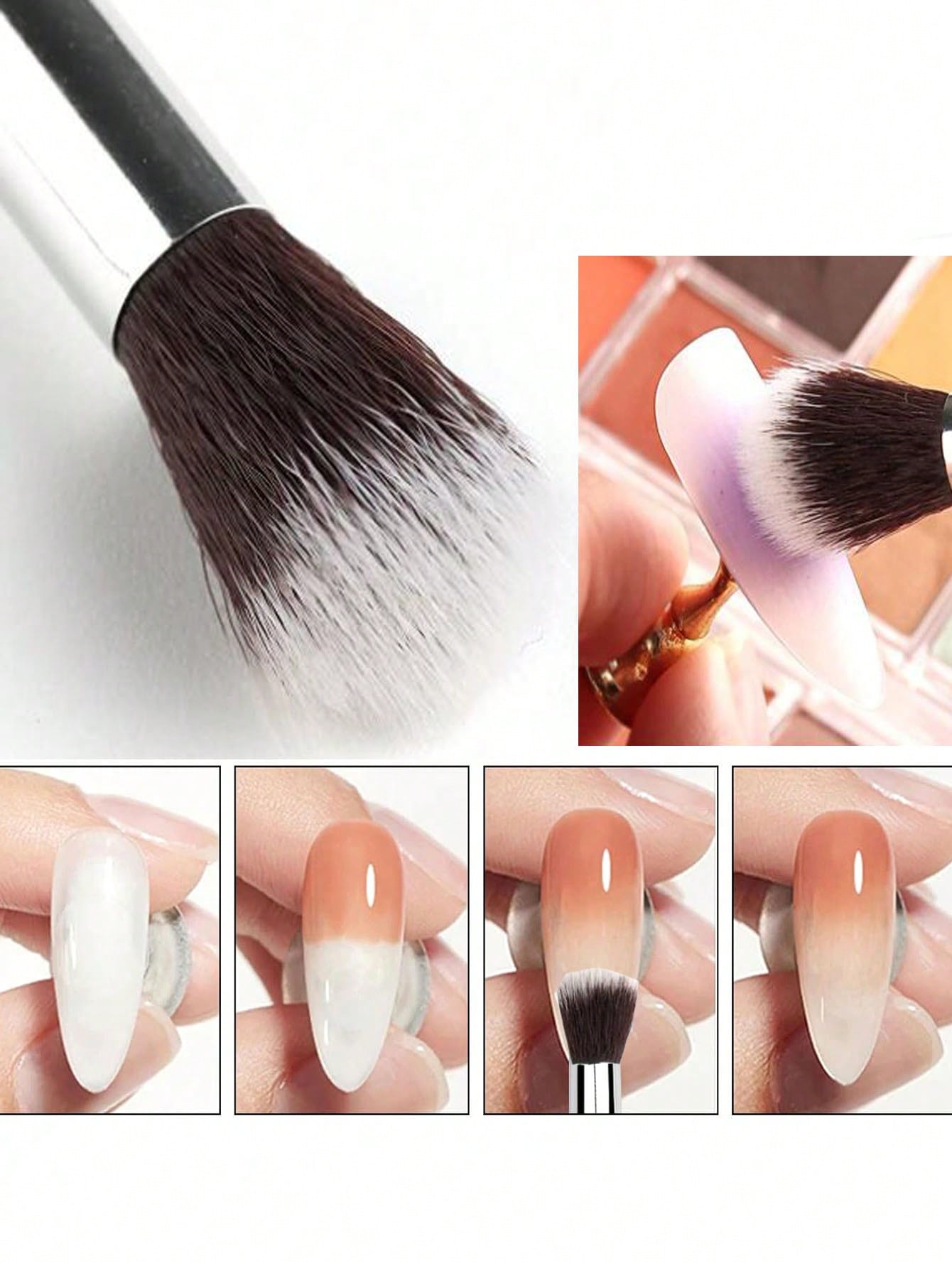 2Pcs Ombre Nail Art Brush Set  - đánh giá và giá Group Head Brush