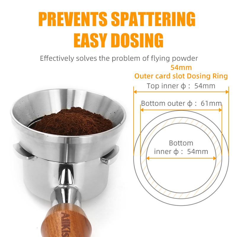 54mm Coffee Dosing Ring Stainl - đánh giá và giá Espresso Tamper Set