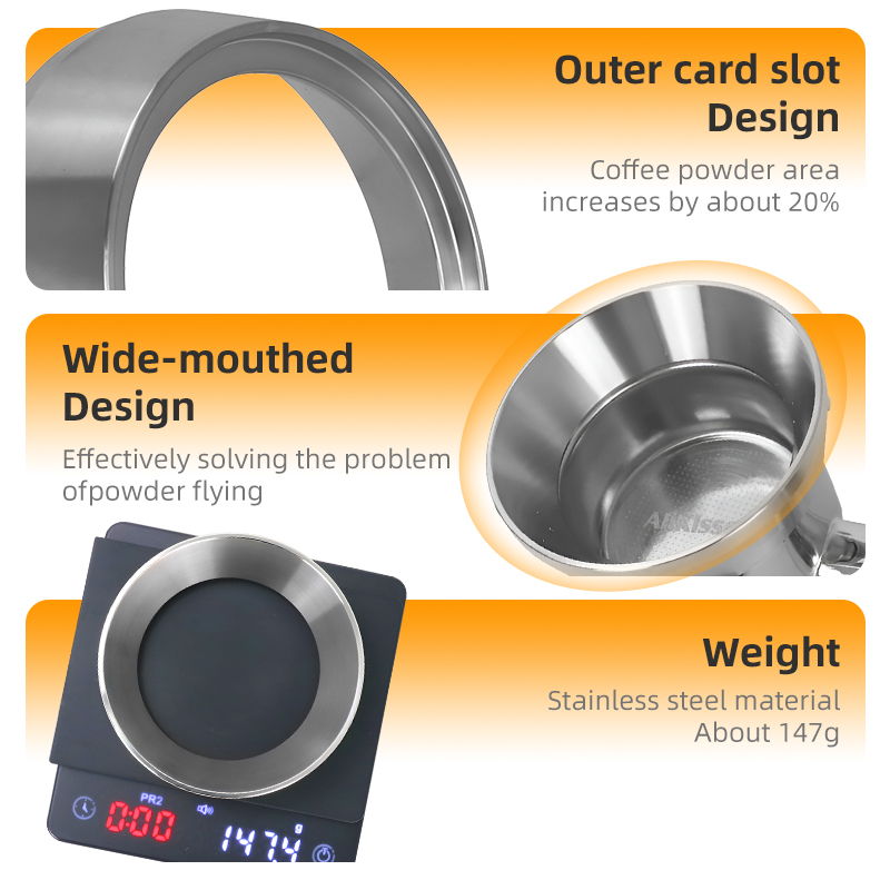 54mm Coffee Dosing Ring Stainl - đánh giá và giá Espresso Tamper Set